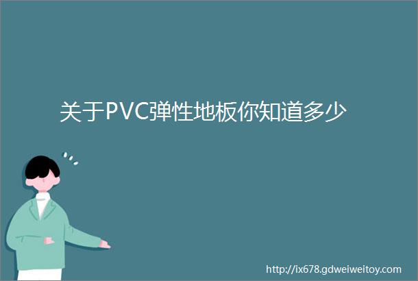 关于PVC弹性地板你知道多少